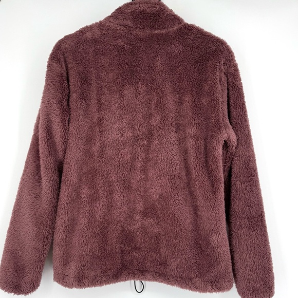 PINK Victoria's Secret Fuzzy Teddy‎ Fleece Half Zip Pullover Oversized XS - Picture 7 of 9